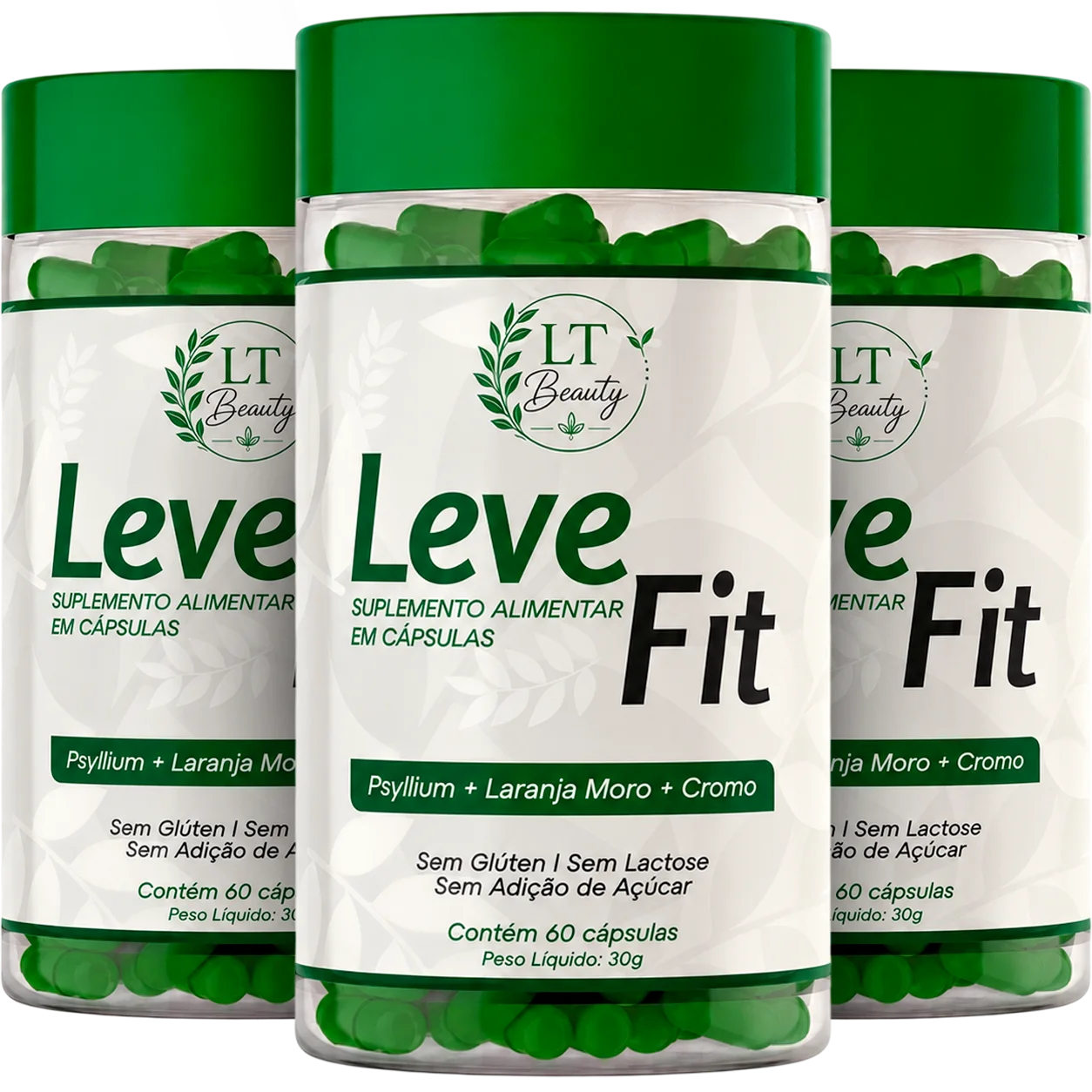 Kit Leve Fit com 3 potes